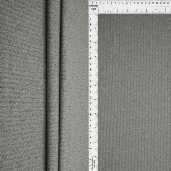 Soft Solid 4x2 Yummy Rib Knit Stretch Fabric 58/60" Wide, Ideal for Dresses & Tops H.GREY {1}