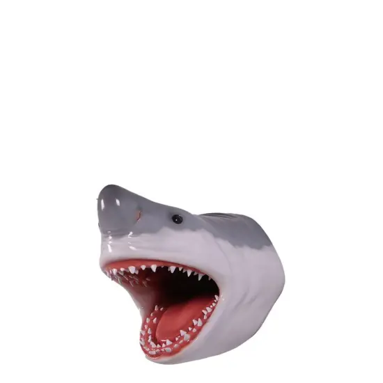 Large Great White Shark Head Statue {1}