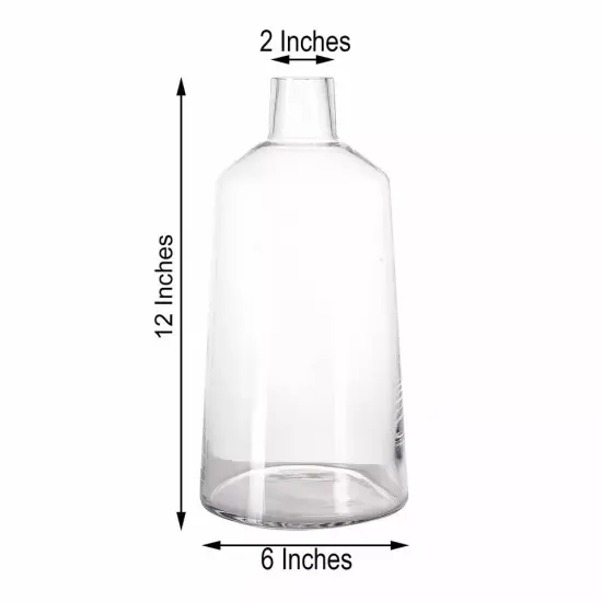 Clear 12" Glass Vases Tapered Neck Wedding Party Centerpieces Supplies {4}