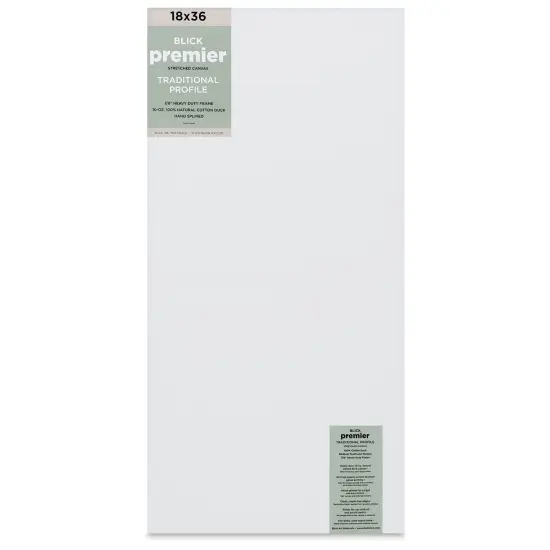 Blick Premier Stretched Cotton Canvas - Traditional Profile, Splined, 18" x 36" {1}
