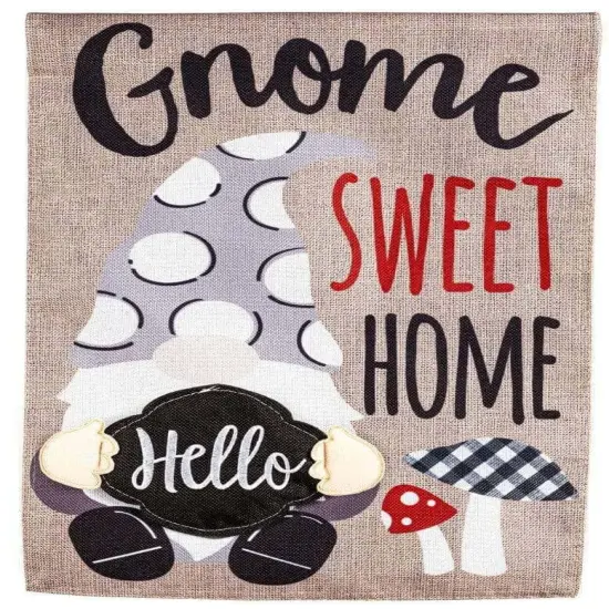 Gnome Interchangeable Garden Flag 2 Sided Burlap {4}
