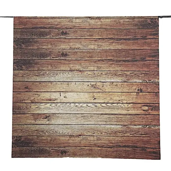 8 ft Brown Vinyl Photography Background Vintage Wood Printed BACKDROP Events {1}