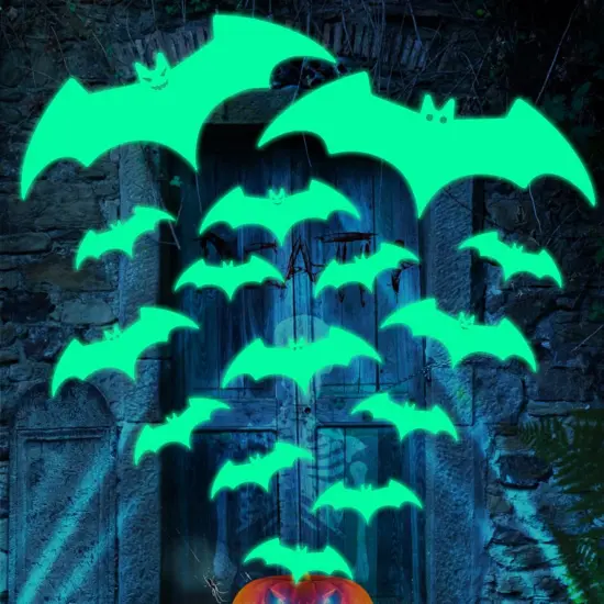 Glow in The Dark Bat Wall Decor {5}