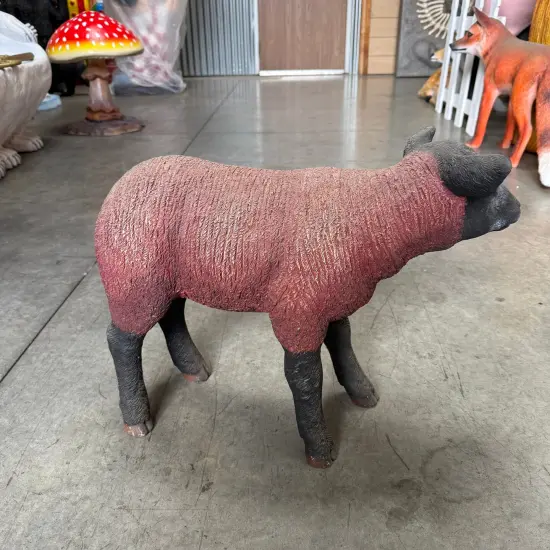 Brown Baby Texelaar Lamb Life Size Statue {6}