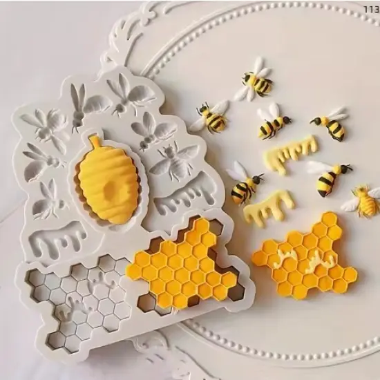 Bee Theme Silicone Mold {1}