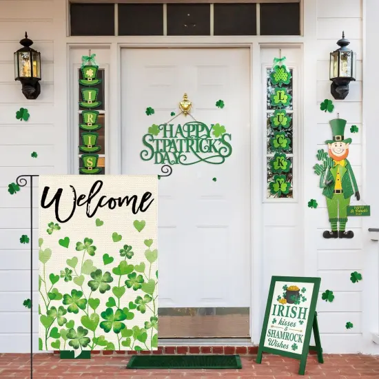 St. Patrick's Day Welcome Garden Flag &ndash; 12x18 Inch, Double-Sided {3}