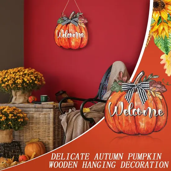 Fall Decor Pumpkin Welcome Sign (Pumpkin) {5}