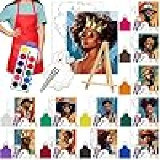 Watercolor Paint Apron Brush Palette Afro Sip {1}
