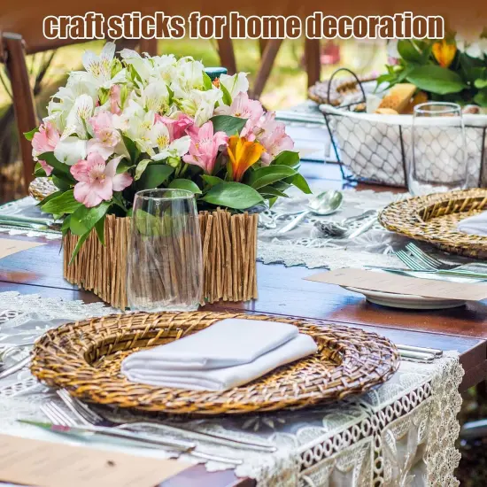 300Pcs Wood Log Sticks, 4 Inch Natural Twigs for Crafts, Wood Craft Sticks, Small Wood Sticks Crafting Twigs for DIY Crafts, Photo Props, Home Decorative (0.1-0.2 & 0.2-0.3 Inch in Diameter) {4}