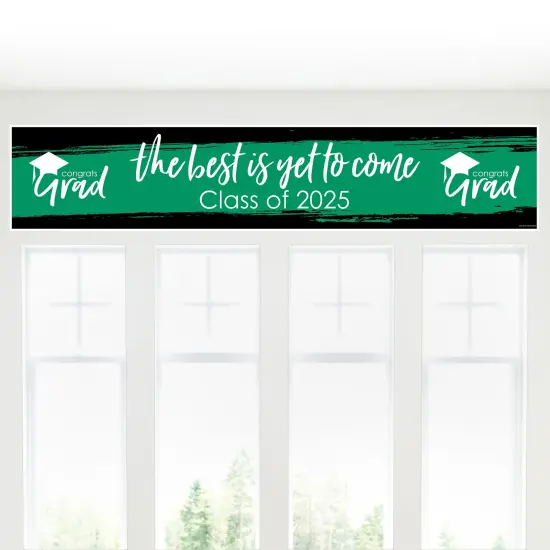 Big Dot of Happiness Green 2025 Graduation Party Decorations Party Banner {6}
