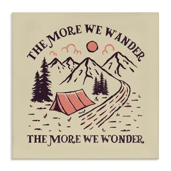 Stupell Industries Wander & Wonder Phrase Canvas Wall Art Design by Ahmed Sameh Hussein {1}