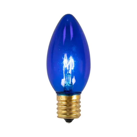 Northlight C9 Transparent Incandescent Christmas Replacement Bulbs - Blue - Pack of 25 {6}