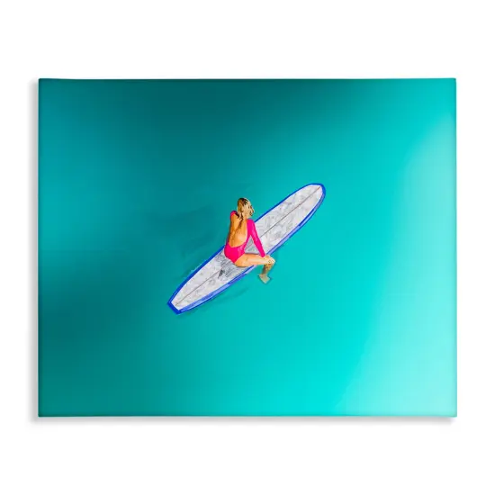 Stupell Industries Sitting on Peaceful Surfboard Canvas Wall Art Design by Amelia Noyes {1}