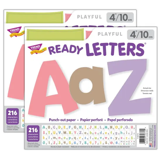 Summer Morning 4" Playful Combo Ready Letters&reg;, 216 Pieces Per Pack, 2 Packs {1}