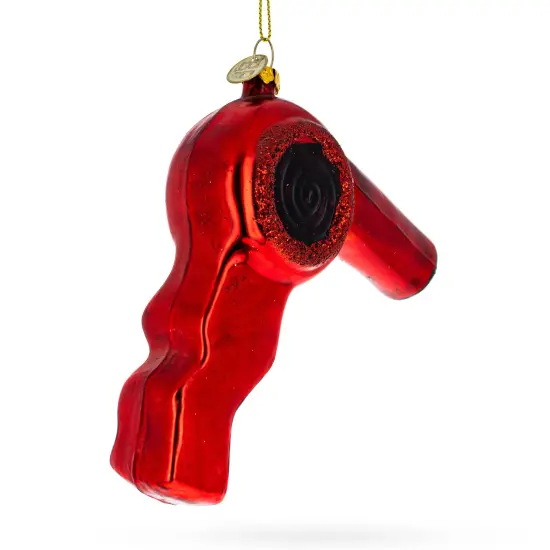 Hair Dryer Glass Christmas Ornament {4}