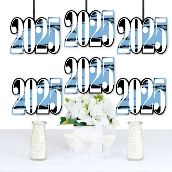 Big Dot of Happiness 2025 Light Blue Graduation Decorations - DIY Party Essentials - Set of 20 {1}