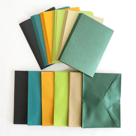Shimmer Green Cards and Envelopes {2}
