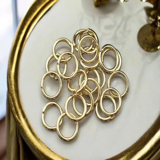 24k Gold Plated Open Jump Rings {3}
