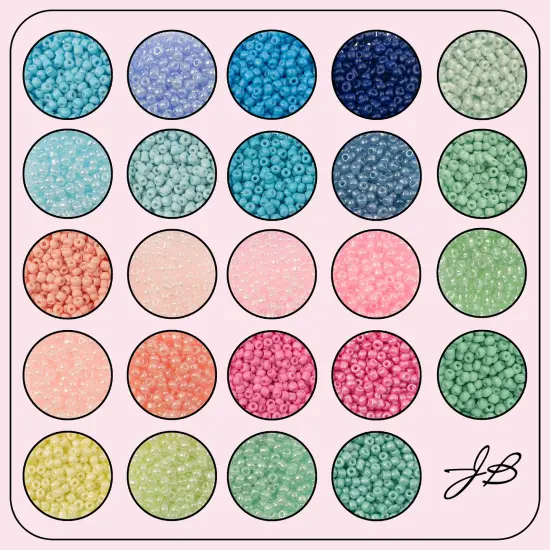 John Bead 12500pcs Assorted 24 Colors Glass Seed Beads 8/0 Jewelry Making Bead Box Pastel Colors {2}