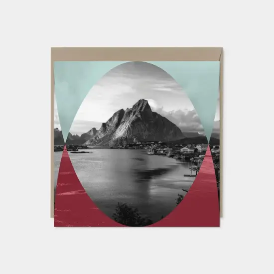 Custom Square Photo Collage Card {1}