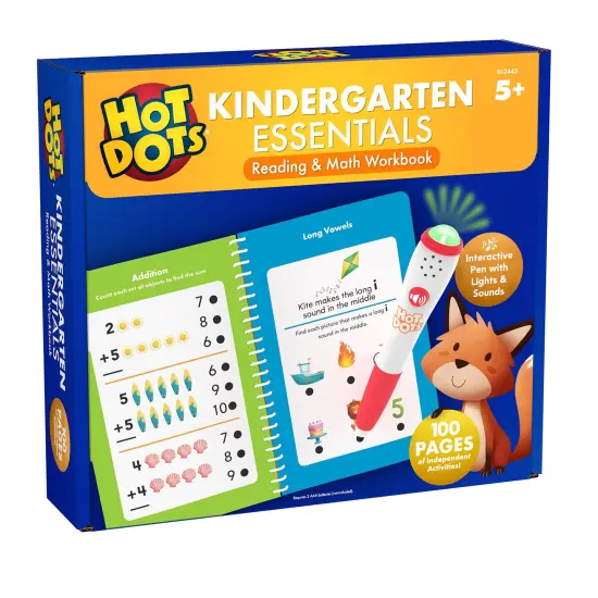 Hot Dots&reg; Kindergarten Essentials Reading & Math Workbook {1}