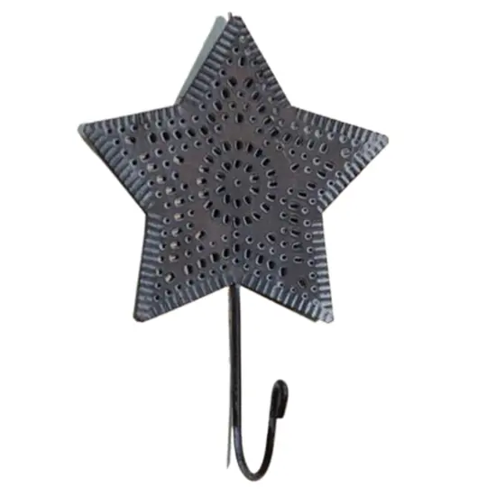 Punched Metal Star Hook {1}