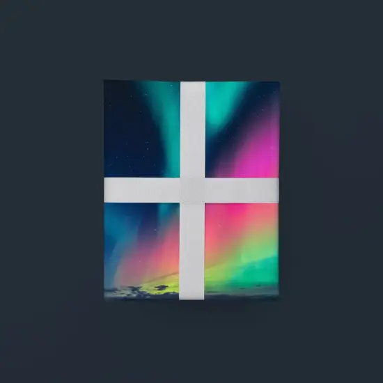 Modern Aurora Borealis Gift Wrap {2}