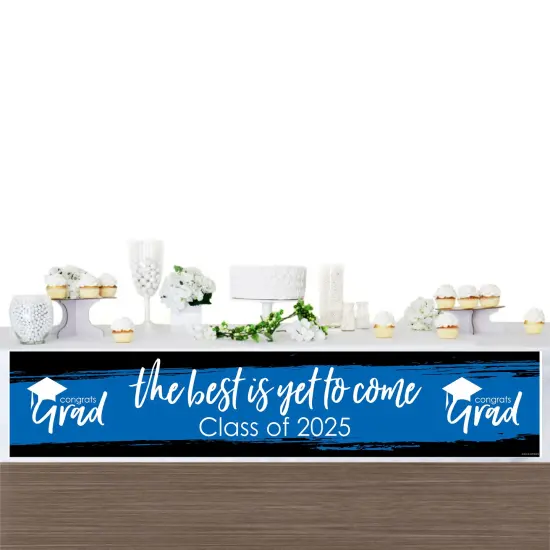 Big Dot of Happiness Blue 2025 Graduation Party Decorations Party Banner {4}