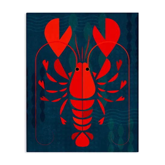 Stupell Industries Red Segmented Lobster Canvas Wall Art Design by Dorothy Fagan {1}