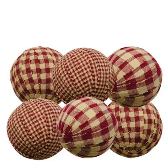 6-Set, Rag Balls Burgundy {1}