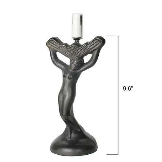 Anthea Fan Table Lamp Base Zinc Alloy - Antique Bronze Finish 9.6" Tall {1}