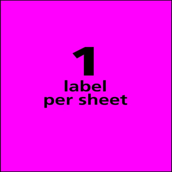 Avery Neon Shipping Labels for Laser Printers, Assorted: Green, Pink, Yellow Labels, 8-1/2" x 11", 15 Neon Labels (5975) {6}