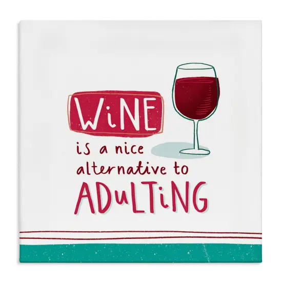 Stupell Industries Funny Wine Phrase Canvas Wall Art Design by Courtney Morgenstern {1}