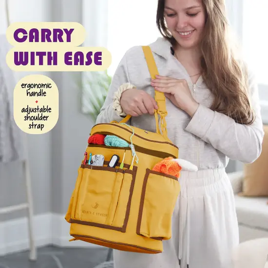 Hearth & Harbor Crochet Bag Organizer Kit Mustard {4}