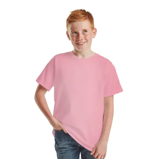 BELLA + CANVAS&reg; Youth Short Sleeve Crewneck Jersey T-Shirt Pink {1}