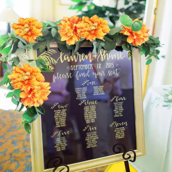 Orange Faux Silk Flowers (Orange) {4}