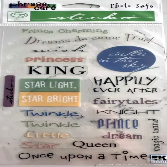 Sticko Phrase Cafe' Happily Ever After Clear Stickers {1}
