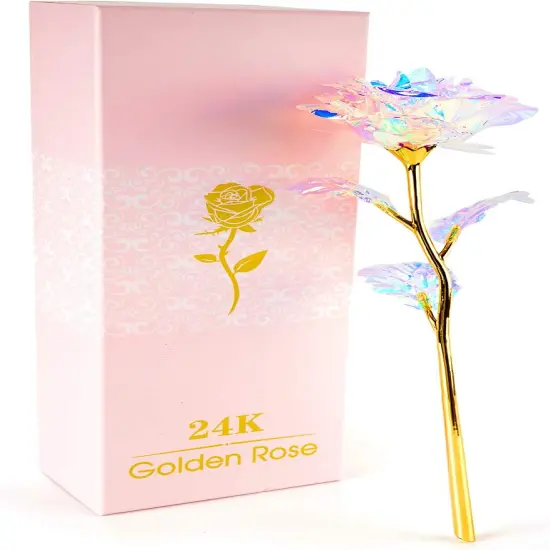 Mothers Day Mom Gifts for Women Birthday Gifts for Women Galaxy Rose Glass Flowers Forever Eternal Roses Artificial Flowers Gifts for Grandma Wife Daughter {1}