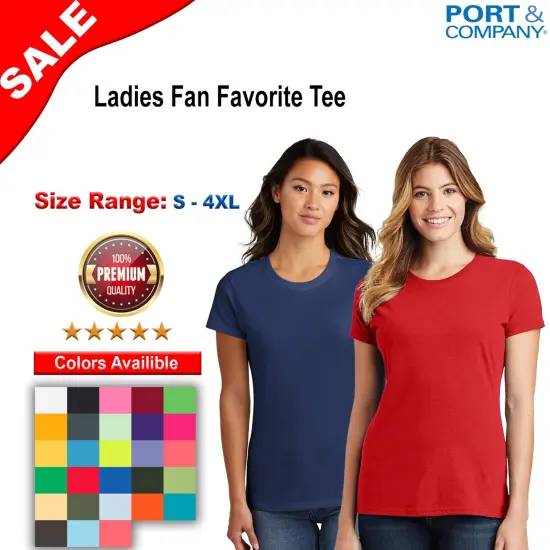 Port & Company&reg; Missy Fit Crew Neck Short Sleeve T-Shirt Heather navy {2}