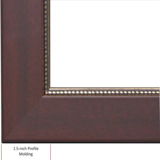 8.5x11-inch Matted Mahogany Diploma Frame with Printed Gold Relief with Self Standing Easel and Installed Wall Hangers {5}