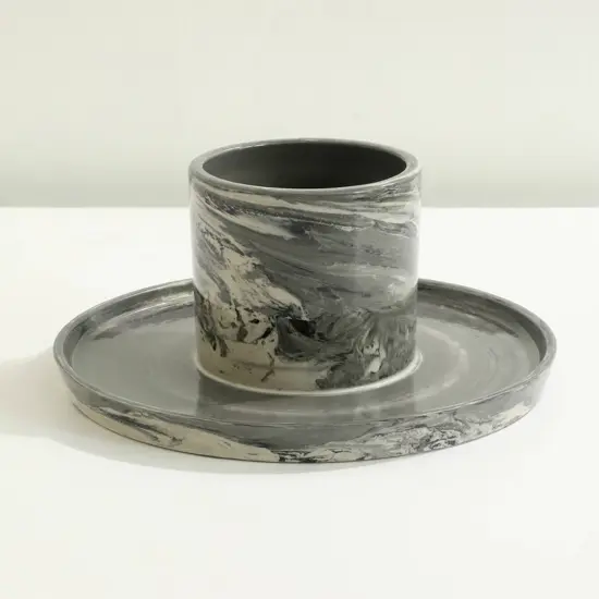 Handcrafted Carbon Cutlery Holder with Spoon Rest &ndash; Stylish & Practical Kitchen Organizer-9.8X9.8X4.3" {2}