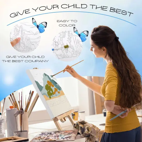 12 Pcs Pre Drawn Canvas for Painting - 8 x 8 Inch (Scenery) {3}