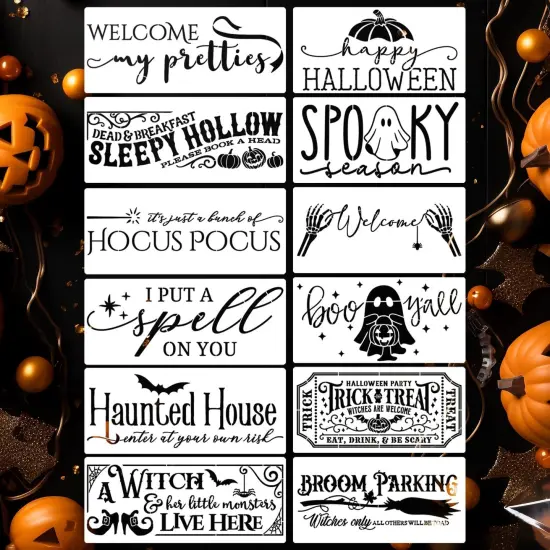 Halloween Doormat Stencils Boo Hocus Pocus Drawing Templates {6}