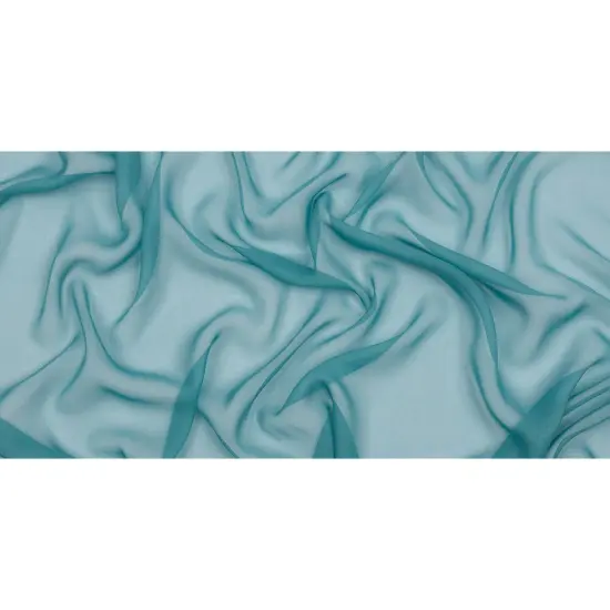 1 Yard Colonial Blue Premium Silk Chiffon Fabric Lightweight for Elegant Dresses 54 Inch Width {3}