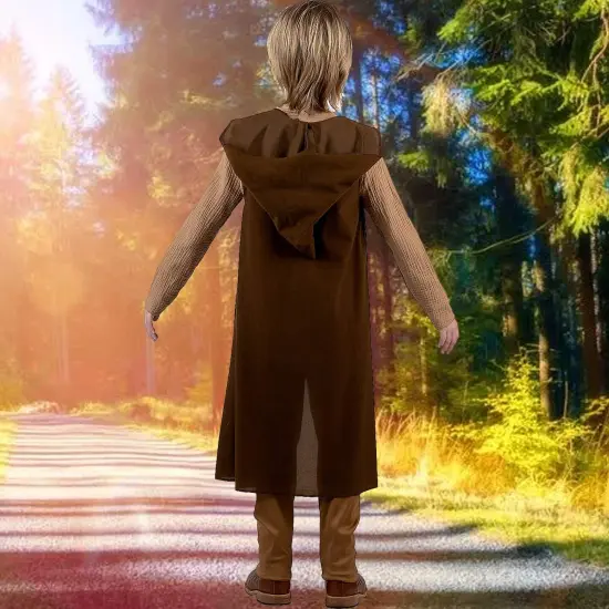 Kids Obi-Wan Kenobi Qualux Costume, Star Wars Jedi Robe Outfit {3}