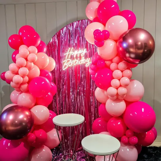 Hot Pink Balloon Arch Kit (Hot Pink) {4}