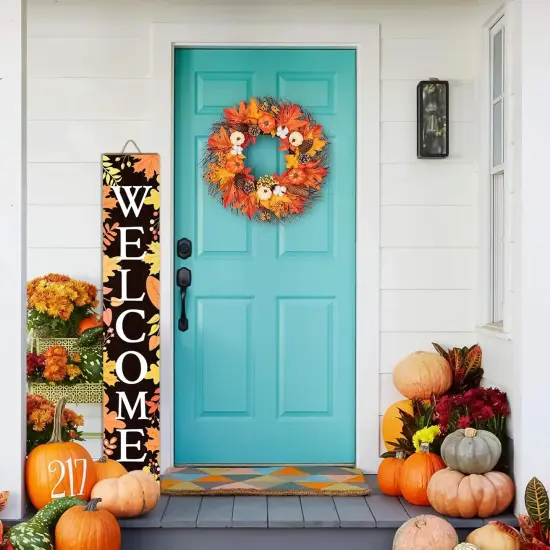 Fall Welcome Sign for Front Porch Standing (Autumn) {4}