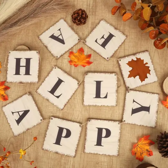 Happy Fall Banner Garland (	Rustic) {4}