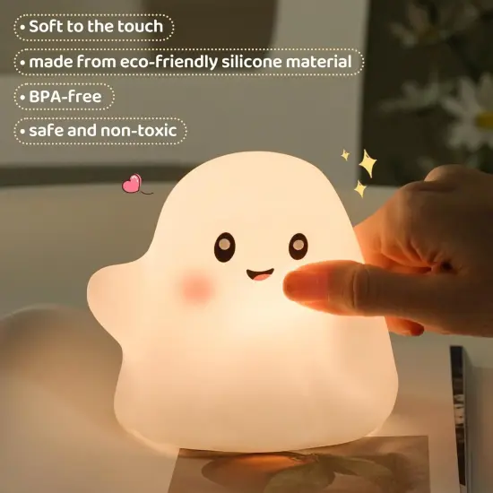 Halloween Cute Ghost Night Light for Kids {3}