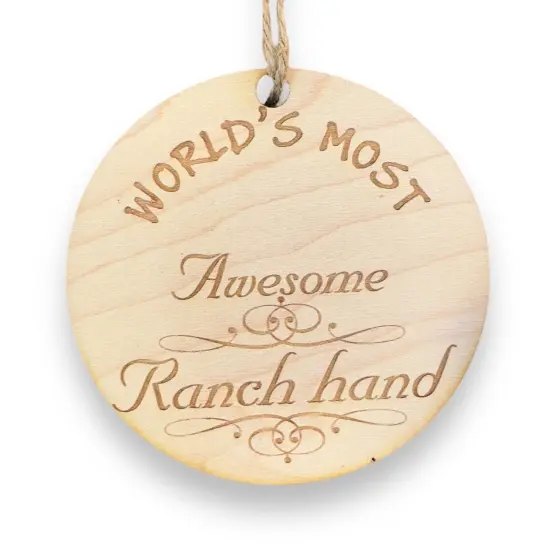Worlds most Awesome Ranch Hand - Ornament {1}